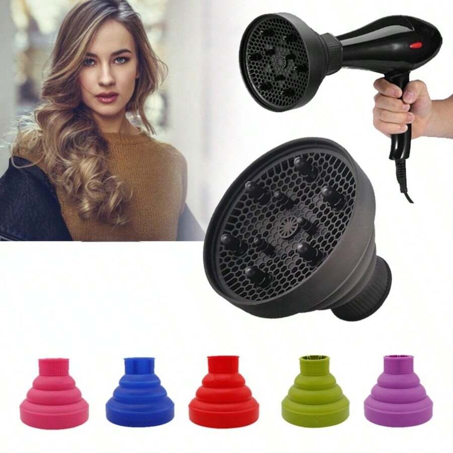 Difusor de Ar para Secador Em Silicone Adaptador Definidor de Cachos Retrátil Universal
