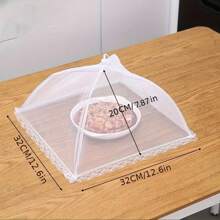 2 peças Grande Tenda de Malha Branca Pop-Up - Dobrável e Lavável, Ideal para Piqueniques, Churrascos e Festas ao Ar Livre, Protege contra Insetos, Perfeito para Buffet de Café da Manhã, Cobertura de Alimentos para Festa | Design de Malha Transparente | Abrigo de Alimentos Portátil, Suprimentos de Piquenique