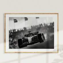 1 Stück F1 Rennstrecke Poster, einzigartiger Auto Muster Wandkunst, schwarz-weiß ikonisches F1 Foto, moderne Leinwandbilder für Wohnzimmer, Schlafzimmer, Büro, rahmenlos