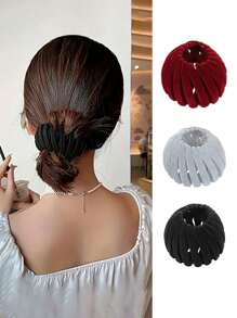 3 Stücke/Set Elegante Damen Haarspangen mit Leopardenmuster und Kristallen, Glitzer Haargummis, rutschfeste Kristall-Griffe, bohemian-chic Haarspangen, Haarknoten-Maker, Haarstyling-Pins, Haarverlängerung, Haarstifte