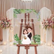 Custom Wedding Welcome Signs, Personalized Acrylic Wedding Welcome Signs, - Elegant Decorations Suitable For Weddings, Engagements, Holidays, Parties, Anniversaries, Birthdays, And Rustic-Style Weddings. Stylish Welcome Signs For Unforgettable Celebrations. - Style 2 - View 1