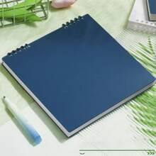 Square Grid Notebook 8.46x7.68" (21.5x19.5cm) - Lay-Flat Spiral Binding For Meeting Notes, Class Diagrams, Sketchbooks & Personal Diary Use, School Supplies,Back To School