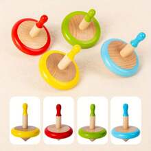 Juego de trompos de madera para bebés y niños pequeños, juguetes educativos STEM giratorios, regalo de cumpleaños para niños y niñas