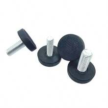 10/20 件可调节家具腿 - 不锈钢防滑调平脚，适用于桌子/椅子/橱柜/沙发 - 黑色 - 查看 5