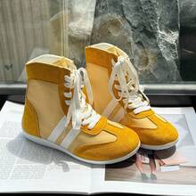 Damskie grube podeszwy, białe trampki, oddychające, sznurowane, płaskie buty na platformie do szkoły i na co dzień