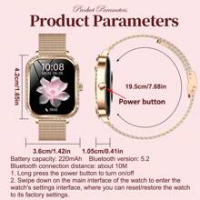 GUHUAVMI GUHUAVMI Luxury Smart Watch For Women, 1.75inch(4.45cm) HD Curved Screen With Bluetooth Call, Custom Face Dial, Information Push, Music, Multi-Sport Mode Watches, Women's Physiological Health, Sleep Monitor Fitness Tracker Bracelet, IP68 Waterproof Smartwatch For Android IOS, The Best Gift For Girlfriend, Mother, Wife Or Sisters