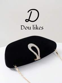 1 geantă de mână de lux din catifea, în formă de cutie, pentru petrecere, cu paiete, potrivită pentru banchet, bal, ținute formale, geantă crossbody pentru petrecere formală, geantă de petrecere, perfectă pentru petrecere, nuntă, bal, gală/banchet, accesoriu ideal pentru rochia de bal a femeilor, ținută de bal, rochie cu paiete, rochie strălucitoare, rochie elegantă a femeilor.