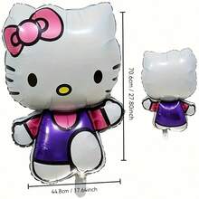 Sanrio 1Set Pink Hello Kitty Balloon Set Hello Kitty Theme Happy Birthday Banner Birthday Gift Party Gift Decoration