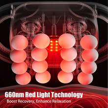 LUYAO 16头专业按摩枪，塑料材质，无香型，USB充电（内置1300mAh锂电池），可充电，适用于全身，家用 - 黑色 - 查看 9