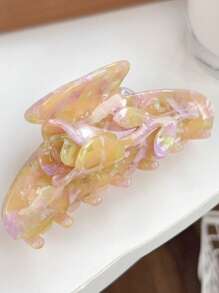1pc New 3D Tulip Flower Clamp Hair Clip, High-Grade Acrylic Double-Sided Floral Hair Claw, Minimalist Hair Accessory
