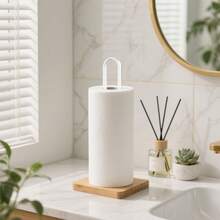 1 件装方形竹制纸巾架，黑色/白色厨房卷纸分配器，用于整理厨房卷纸 - 彩色 - 查看 5