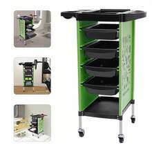 YUNRUX Storage Island & Carts - Green - View 4