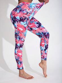 Pantalones deportivos informales elásticos para mujer, estampado floral, elegante y versátil, apropiado para uso diario, caminatas al aire libre, compras, fiestas, con opciones de varios colores, adecuado para primavera, verano y otoño
