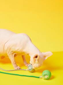 PETSIN 1 Peça Bolas de Brinquedo Interativas para Gatos Recarregáveis por USB, Bola Elétrica Automática em Rolamento para Cães/Presente de Aniversário de Gatos, Brinquedos Inteligentes Automáticos com Cauda para Mascar de Estimação, Bola de Perseguição de Gato Presa Inteligente de Cor Sólida, Bola de Brinquedo Interativa para Gatos, Brinquedo para Gatos Internos