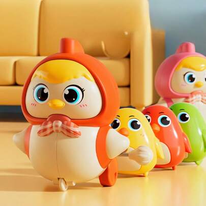Wind-Up Mama Chicken Toy - 3 Kids Chicks Follow Moving, Special Gift For Children Classroom Prize, Family Bonding Activity
