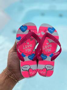 Best Selling Girls' Flip Flops Promotion - Berwarna merah muda - View 2
