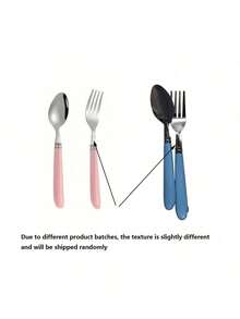 4 件套不锈钢便携式餐具套装带储物盒 - 非常适合野餐、露营和日常使用 - 户外炊具 - 可折叠，旅行餐具套装带储物盒，便携式叉子、勺子和筷子，适合野餐、露营和日常使用，学校用品