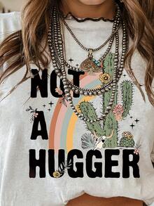 Not A Hugger Sassy Sarcastic Ultra Soft Graphic Tee Unisex Soft Tee T-Shirt For Women Or Men