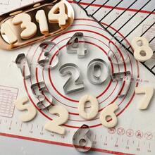 9pcs Stainless Steel Numeral Cookie Cutter Set 0-8 (6 Reversed As 9), Baking Tools For Birthdays, Weddings, Anniversaries, Bento Lunches - Silver - View 6