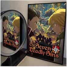 1 Stück Die sieben Todsünden Poster Wanddekoration Wandkunst Zimmer Dekoration Kaffeehaus Bar Raum Heimdekoration Ungerahmt-Stil