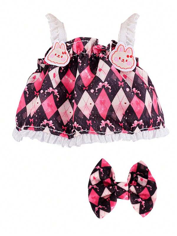 2 Pieces 17cm Doll Clothes Size Match 2 Pieces Suitable For Cloth Doll Clothes Suitable For La Bu Bu Party Doll Clothes Doll Clothes Doll Dress Up Doll Costumes Clothes Accessories