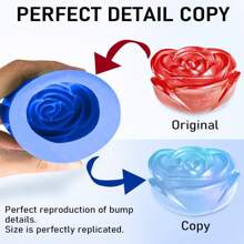 Crystal Clear Shore 15A Silicone Kit 946ml|Semi-Rigid Blue Mold Rubber For Resin Jewelry & Industrial Prototyping|Bubble-Free Results, 60Min Demold|Reusable Precision Casting