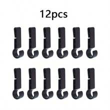 12/24pcs Safety Helmet Lamp Clips, Plastic Fixed Non-Slip Hooks For Headlamps, Mining Lamps