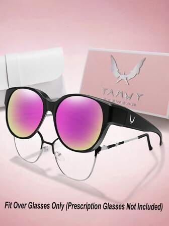 TAMWY Fit Over Glasses For Women-Comfortable Wear Over The Prescription Glasses For Daily Style, Casual Eyewear, Tinted Lenses, Outdoor