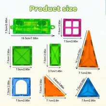磁性砖块初学者套装玩具适合男孩女孩幼儿玩具适合 3-4 岁幼儿的感官玩具适合 3-8 岁儿童的磁性积木鼓励孩子创造力，磁性砖块，磁性积木，磁性玩具，玩具>男孩，儿童积木，指尖磁铁