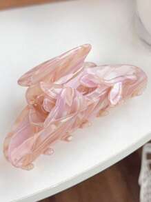 1pc New 3D Tulip Flower Clamp Hair Clip, High-Grade Acrylic Double-Sided Floral Hair Claw, Minimalist Hair Accessory