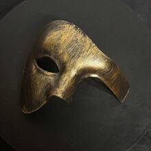 1 peça máscara de baile de máscaras meia-face para festa de Halloween, máscara misteriosa, formatura, carnaval, baile à fantasia, boate, príncipe vintage, máscara de um olho só, meia-face