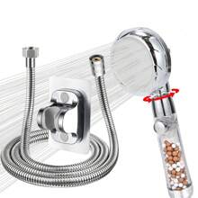 Shower Head With Water Saving Filter, High Pressure Anti-Limescale Shower Head, Bathroom Shower Head, 3-Setting Adjustable Handheld Shower Head With Water Saving, 360° Rotatable Shower Head
