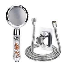 Shower Head With Water Saving Filter, High Pressure Anti-Limescale Shower Head, Bathroom Shower Head, 3-Setting Adjustable Handheld Shower Head With Water Saving, 360° Rotatable Shower Head