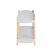SoBuy Bookshelf Multifunctional Shelf Standing Shelf With 2 Shelves Coffee Table Shelf Sideboard Grey And Natural WHT Approx. 100x52x33cm HSTR01-HG - Grey - View 4