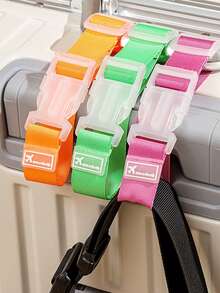 4件行李带，便携式可调节旅行行李安全带，带解锁扣，行李旅行配件，方便携带，实用的户外汽车旅行带。存储和收纳，便携式收纳