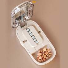 New Quartering Pill Cutter Storage Box Portable Drug Tablet Medicine Dustproof Divider Organizer Crusher Pill Cutter - Multicolor - View 11