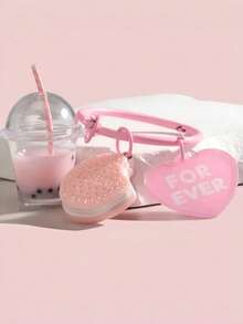 Sweet Pink Ice Cream & Bubble Tea Keychain Set - Cute Biscuit Keyrings For Girls Girl Handbag Purse Jewelry Friendship Gift - White - View 4