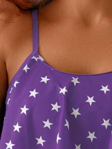 Women's Fashion American Flag Print Casual Bikini Set