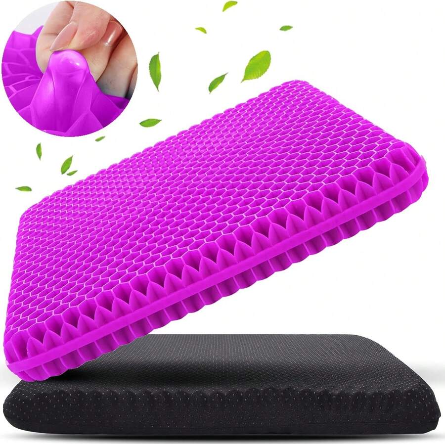 Gel Seat Cushion For Long Sitting (Super Large & Thick), Soft & Breathable, Gel Cushion For Wheelchair, Gel Chair Cushion For Hip Pain, Gel Seat Cushion For Office Chair - Nhiều màu - Xem 1