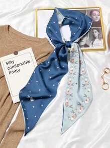 1 buc eșarfă de mătase pentru femei, cu imprimeu de trăsură, stil la modă, bandană, bandă de păr, bandă pentru cap, ideală pentru a-ți înfrumuseța ținuta