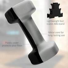 Set de Mancuernas Fitness de Neopreno Hexagonales con Base Incluida, 6 Pesas, Disponible en Varios Pesos y Colores, Ideales para Entrenamiento de Cuerpo Completo, Entrenamiento de Fuerza - 20 libras - Ver 3