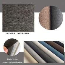 57 Inch Fabric Repair Patches – Self-Adhesive Linen & Microfiber Canvas Patch Kit For Furniture, Sofas, Car Seats, Chairs, Handbags, Jackets, Pillows – Strong Adhesive, Multi-Color Beige & Grey – Indoor & Outdoor Use