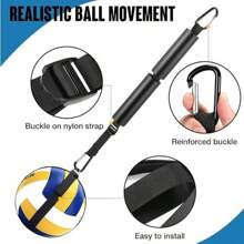 1 pezzo Allenatore per schiacciata pallavolo, sistema di allenamento per allenamento singolo di schiacciata e servizio, accessori per allenamento pallavolo che migliorano la tecnica di battuta, salto, movimento del braccio e potenza di schiacciata