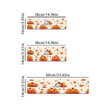 1pc Halloween Themed Faucet Mat - Ghost And Pumpkin Pattern, Absorbent Polyester Drain Mat, Suitable For Kitchen And Bathroom Sink, Waterproof Slip-Resistant Surface Protection
