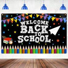 1 pieza, Pancarta de Regreso a la Escuela, Pancarta de Bienvenida de Regreso a la Escuela, Adecuada para usar en la escuela, primaria, secundaria, decoraciones del aula
