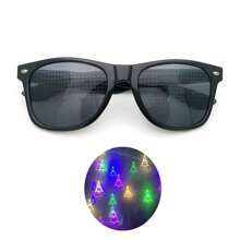 1 pieza Gafas divertidas de efectos especiales surtidas, gafas de difracción, para usar en Navidad, Acción de Gracias, San Valentín, fiestas de bodas, regalo dulce para feriados