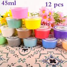 12/10/8/6 件装迷你黄油史莱姆套装，适合女孩，派对礼物，有弹性且不粘，男孩减压玩具，儿童柔软 DIY 史莱姆（45 毫升）