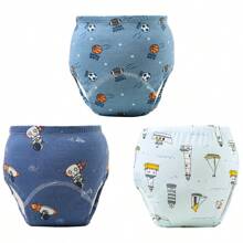 6 piezas de pantalones de entrenamiento para bebé con estampado de animales lindos - Textura suave, adecuado para todas las estaciones, ajuste regular, apto para entrenamiento de ir al baño, diseño de estampado alegre, ajuste cómodo para actividades al aire libre y ropa de dormir para niños y niñas