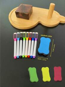 8pcs Magnetic Erasable Whiteboard Pen Set No Scratch And Easy To Wipe For Colorful Drawing And Sketching Back To School