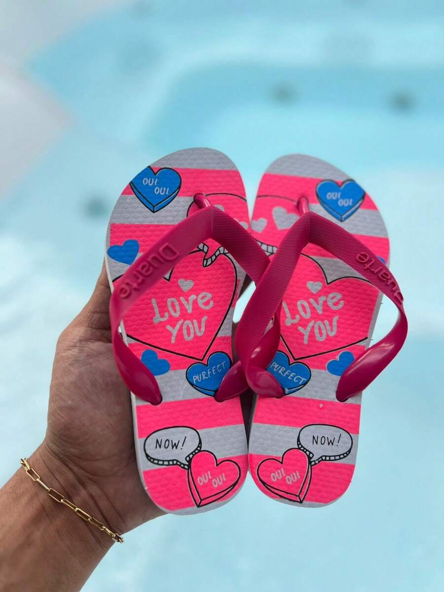 Best Selling Girls' Flip Flops Promotion - Berwarna merah muda - View 1